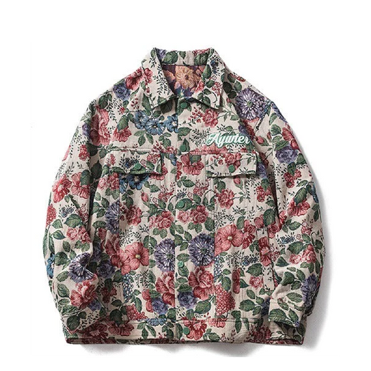 Floral jacquard jacket